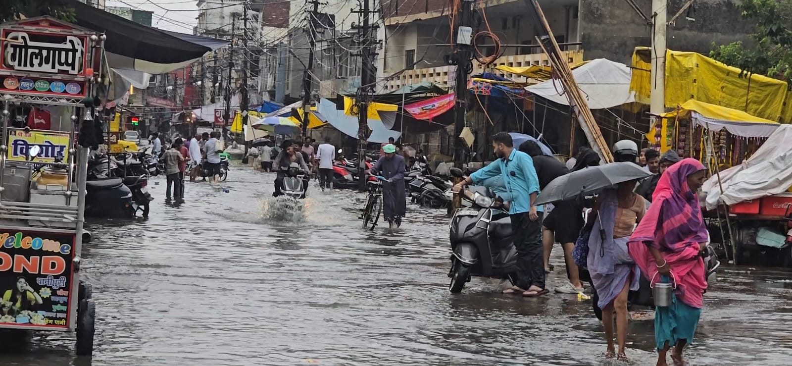 20 मिनट की बारिश में डूबा शहर, लाखों की नाला सफाई पर फिरा पानी